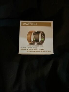 Smart Ring Heart Monitor - Black - Mobile App Real Time